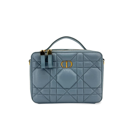 Christian Dior Caro Box Bag with Chain Macrocannage Quilt Calfskin Product Image