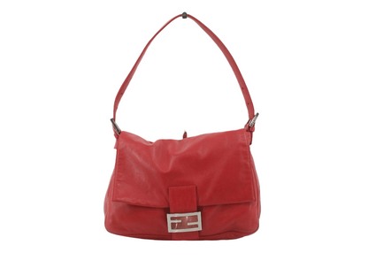 Fendi Mamma Baguette Zucca patent leather medium