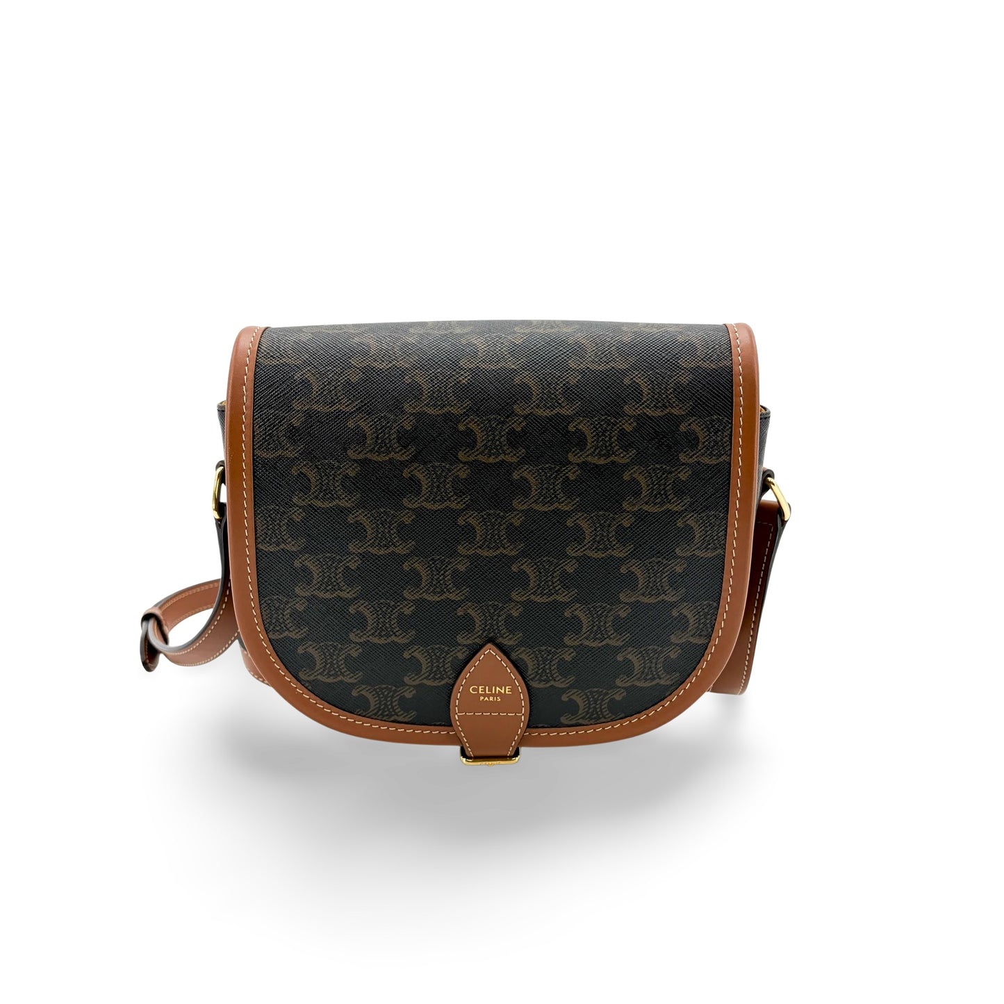 Celine Cuir Triomphe Folco Bag Leather Product Image