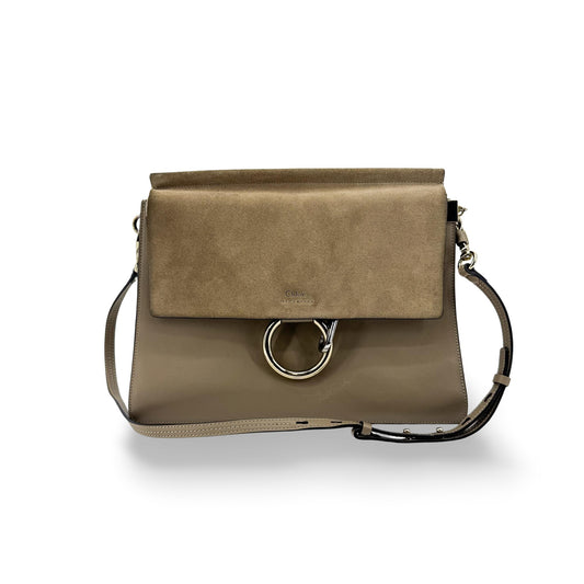 Chloe Faye Leather and Suede Medium