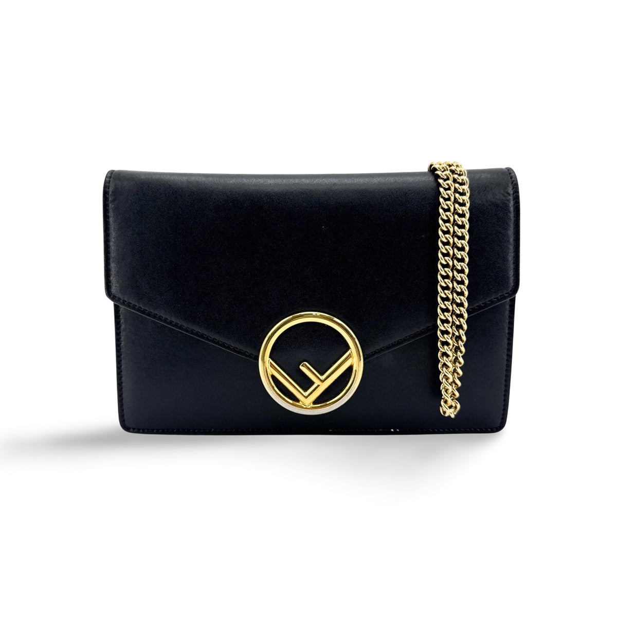 Fendi F is Fendi Envelope Wallet on Chain Leather Mini