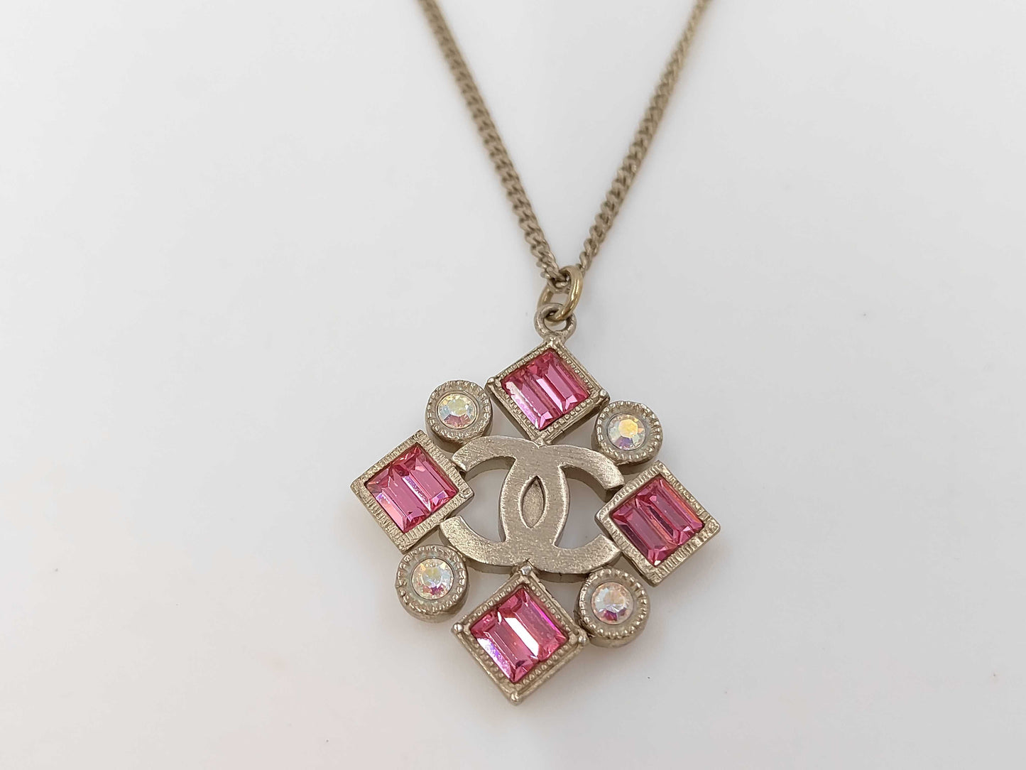 Chanel CC No. 5 Pendant Necklace Metal with Resin medium