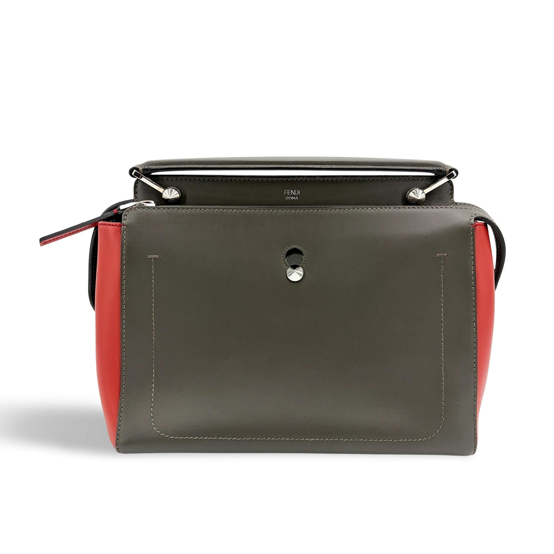 Fendi DotCom Convertible Satchel Leather Medium