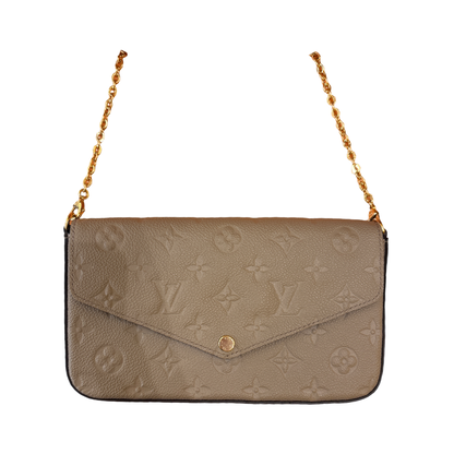 Louis Vuitton Felicie Chain Wallet Metallic Monogram Vernis Product Image