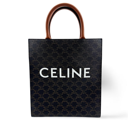 Celine Vertical Cabas Triomphe Coated Canvas Large