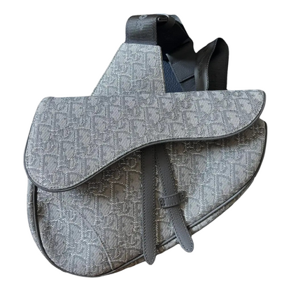 Christian Dior Saddle Crossbody Bag Oblique Canvas Maxi