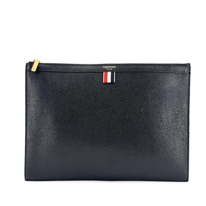 Thom Browne Zip Document Holder Leather with Applique Product Image