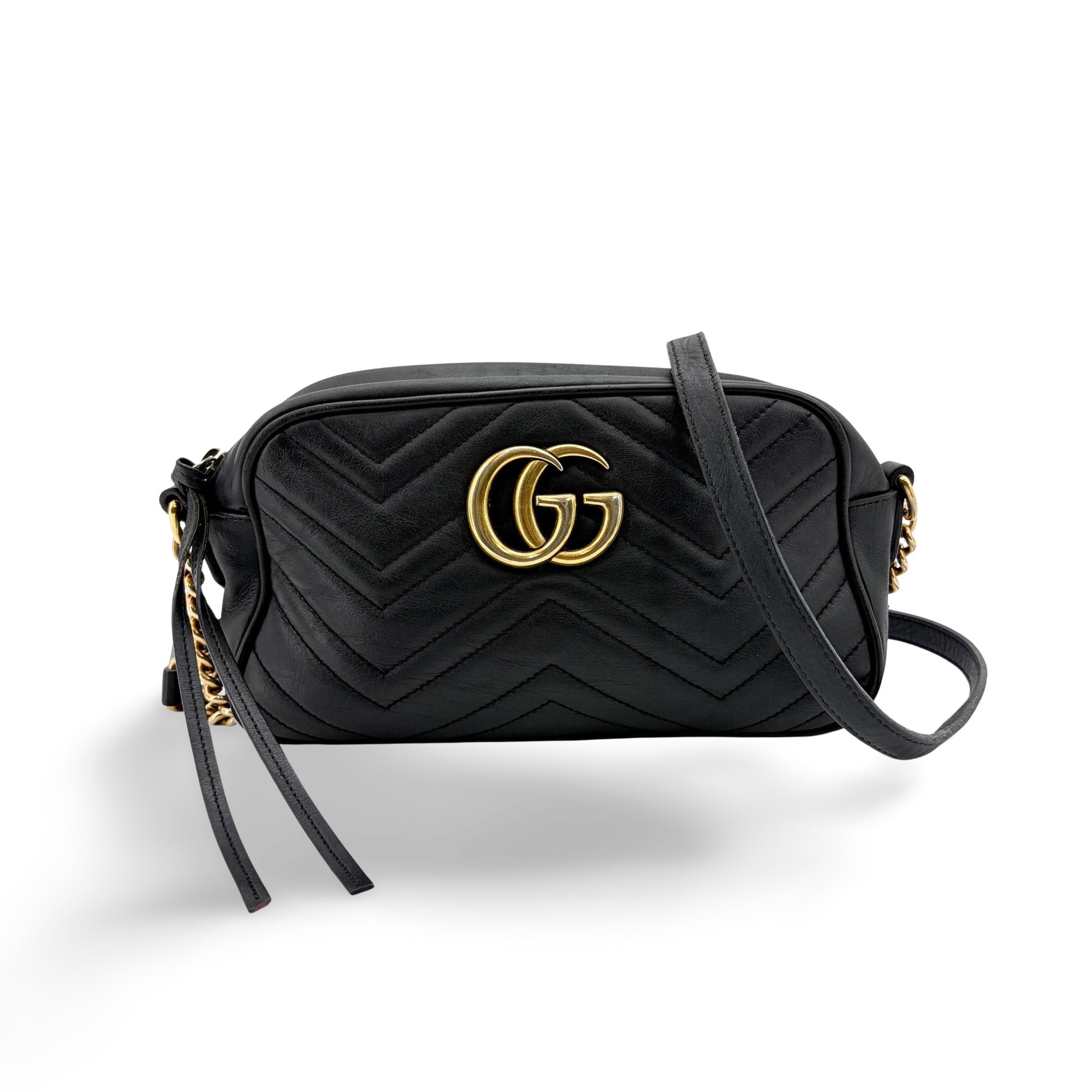 Gucci GG Marmont Monochrome Matelasse Leather Small