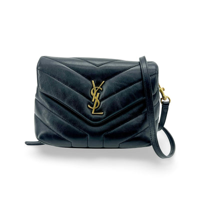 Saint Laurent Loulou Shoulder Bag Matelasse Chevron Leather Small