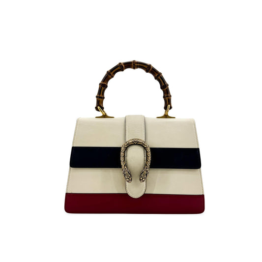 Gucci Dionysus Bamboo Top Handle Colorblock Leather Mini