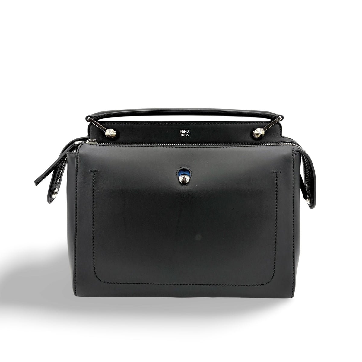 Fendi DotCom Convertible Satchel Leather Medium