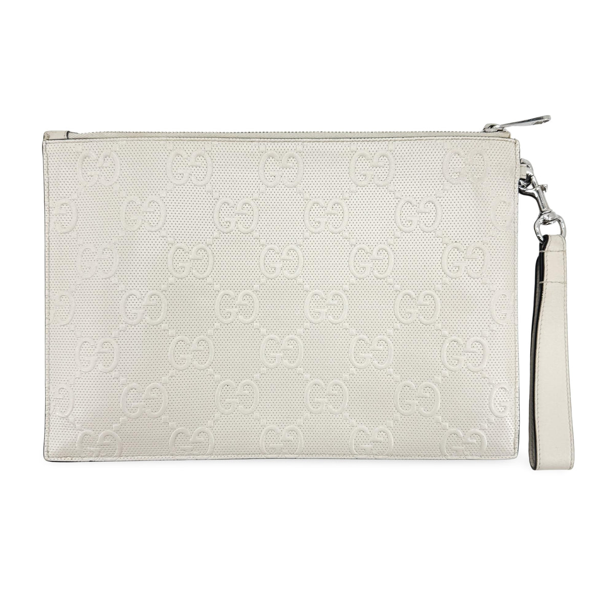 Gucci Wristlet GG Embossed Perforated Leather Product Image