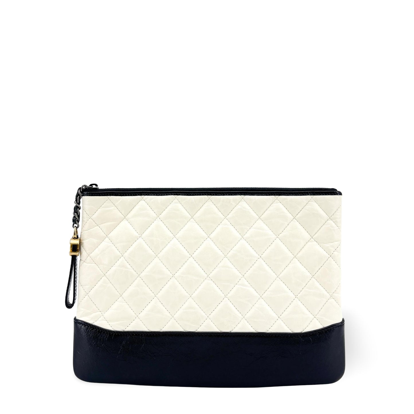 Chanel Gabrielle O Case Clutch Quilted Aged Calfskin Medium