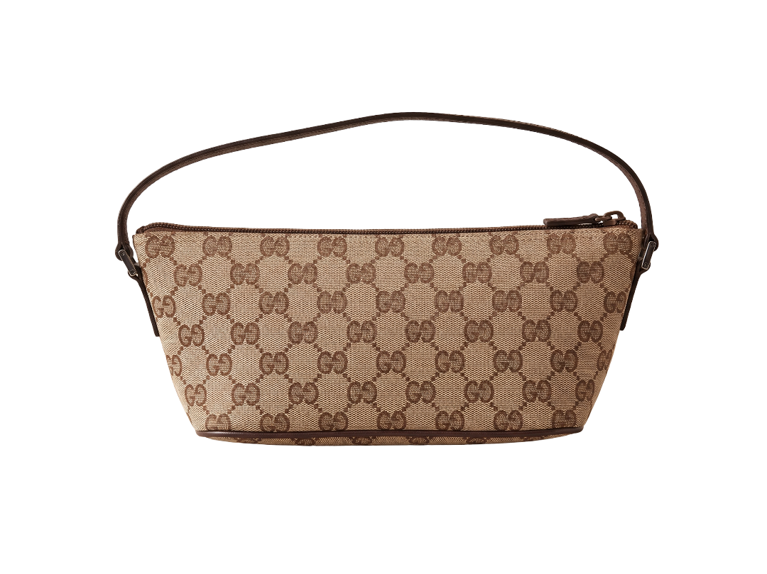 Gucci Boat Pochette GG Canvas and leather Small