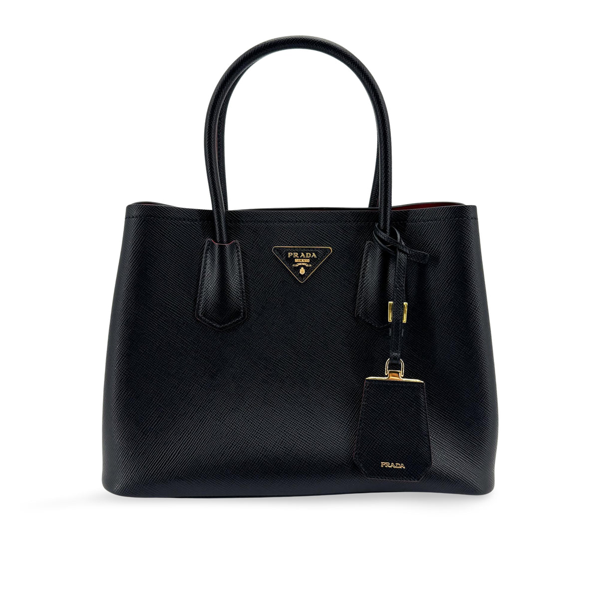 Prada Cuir Double Tote Saffiano Medium