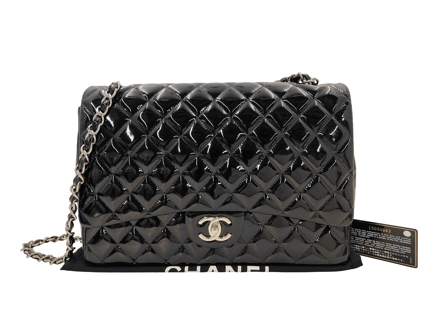 Chanel Timeless - Classic Double Flap Quilted Patent Maxi 33 x 23 x 10