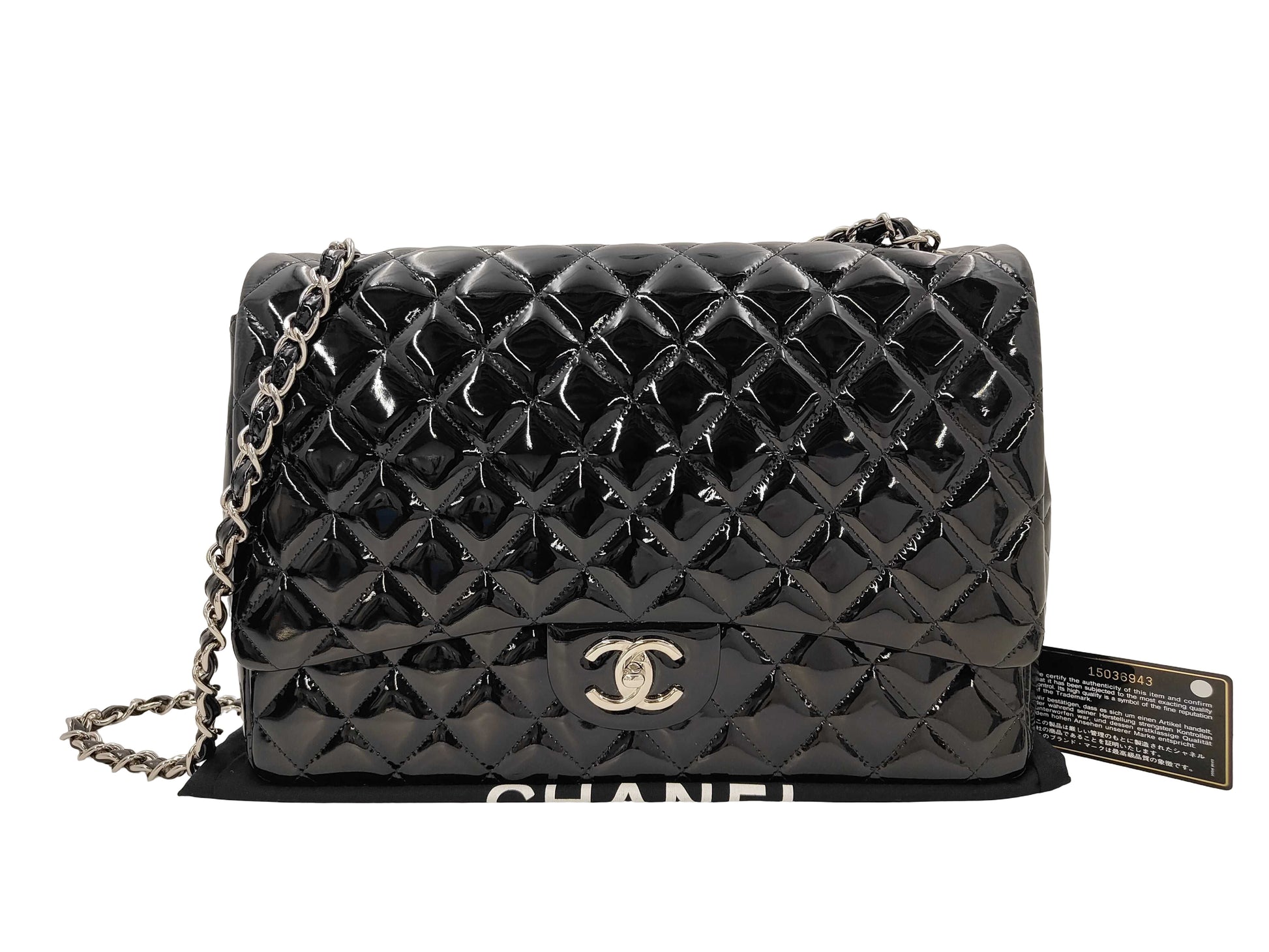 Chanel Timeless - Classic Double Flap Quilted Patent Maxi 33 x 23 x 10