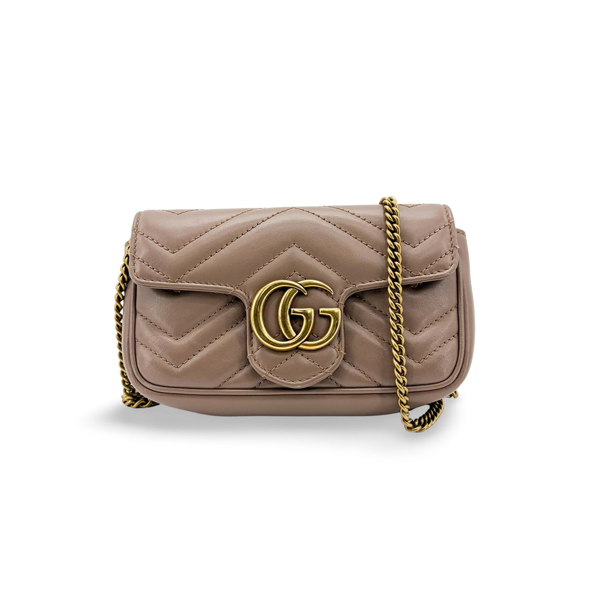 Gucci GG Marmont Flap Chevron Leather Product Image