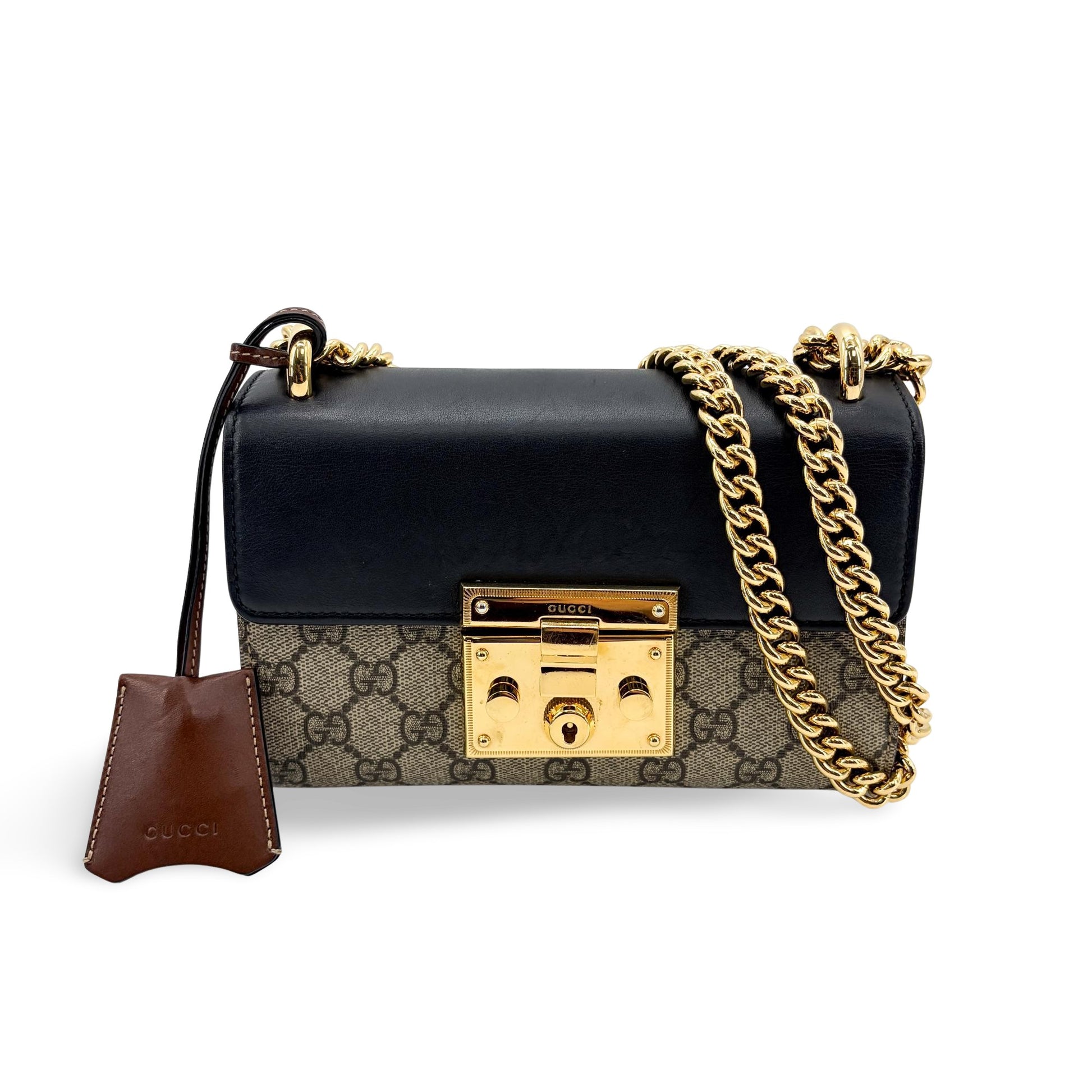 Gucci Padlock GG Coated Canvas and Leather Small
