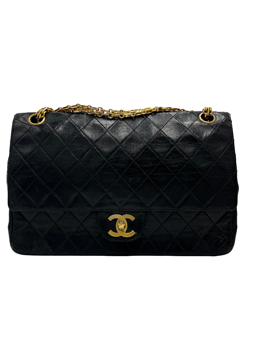 Chanel Vintage Classic Double Flap Bag Leather large