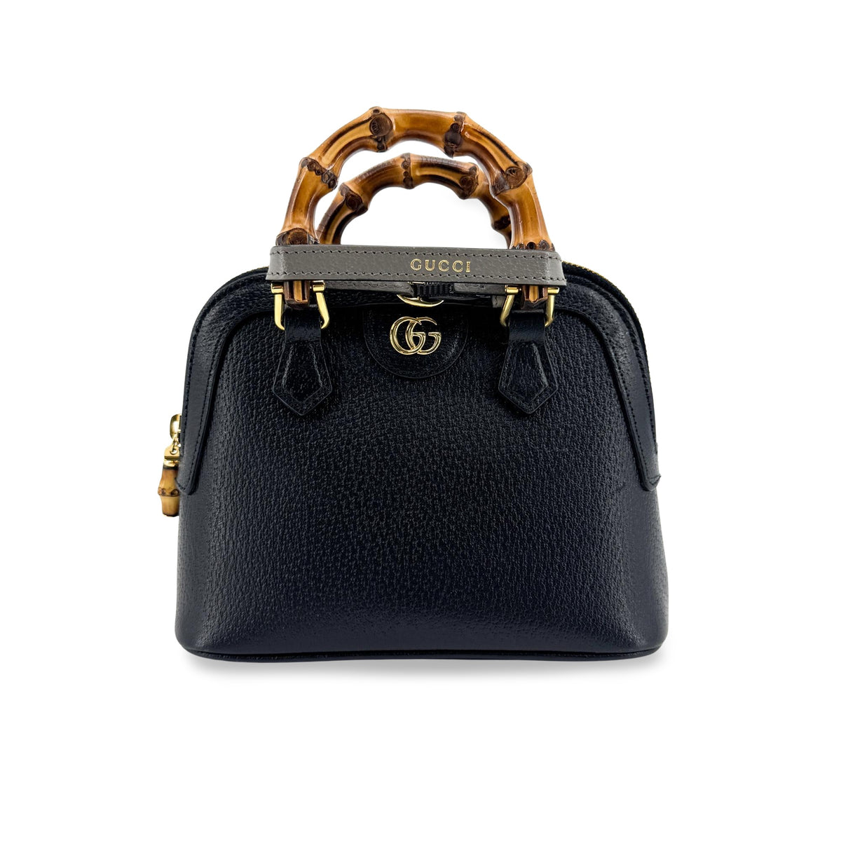 Gucci Diana NM Bamboo Dome Top Handle Leather Mini