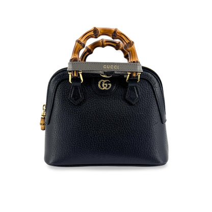 Gucci Diana NM Bamboo Dome Top Handle Leather Mini
