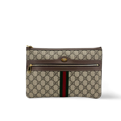 Gucci Ophidia Zip Pouch GG Coated Canvas Large