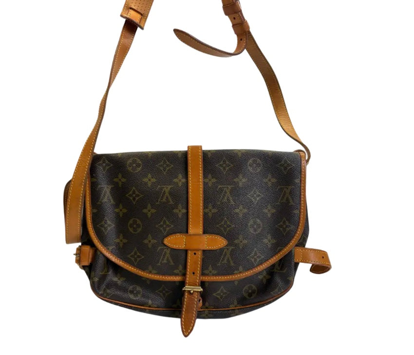 Louis Vuitton Saumur Handbag Monogram Canvas 30