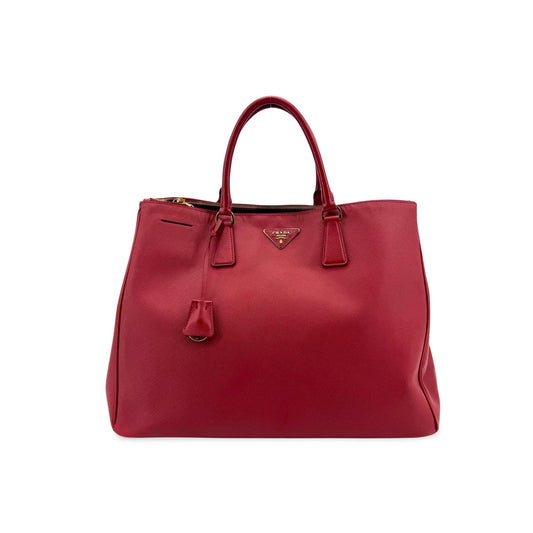Prada Double Zip Lux Vernice Saffiano Leather Medium