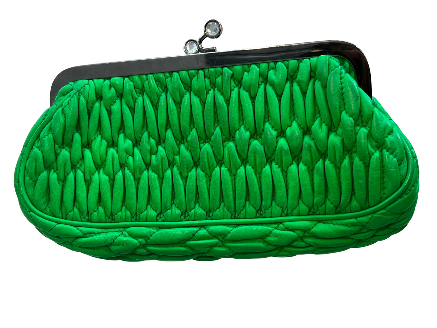 Miu Miu Frame Clutch Matelasse Lux Kiss Lock Clutch small
