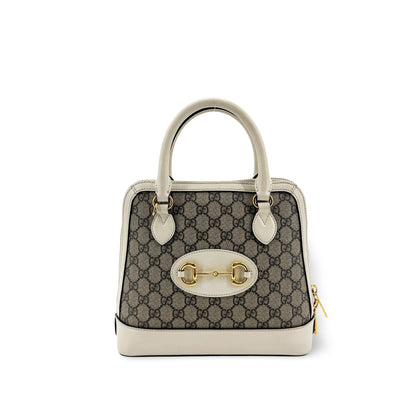 Gucci Horsebit 1955 Top Handle GG Coated Canvas with Leather Small