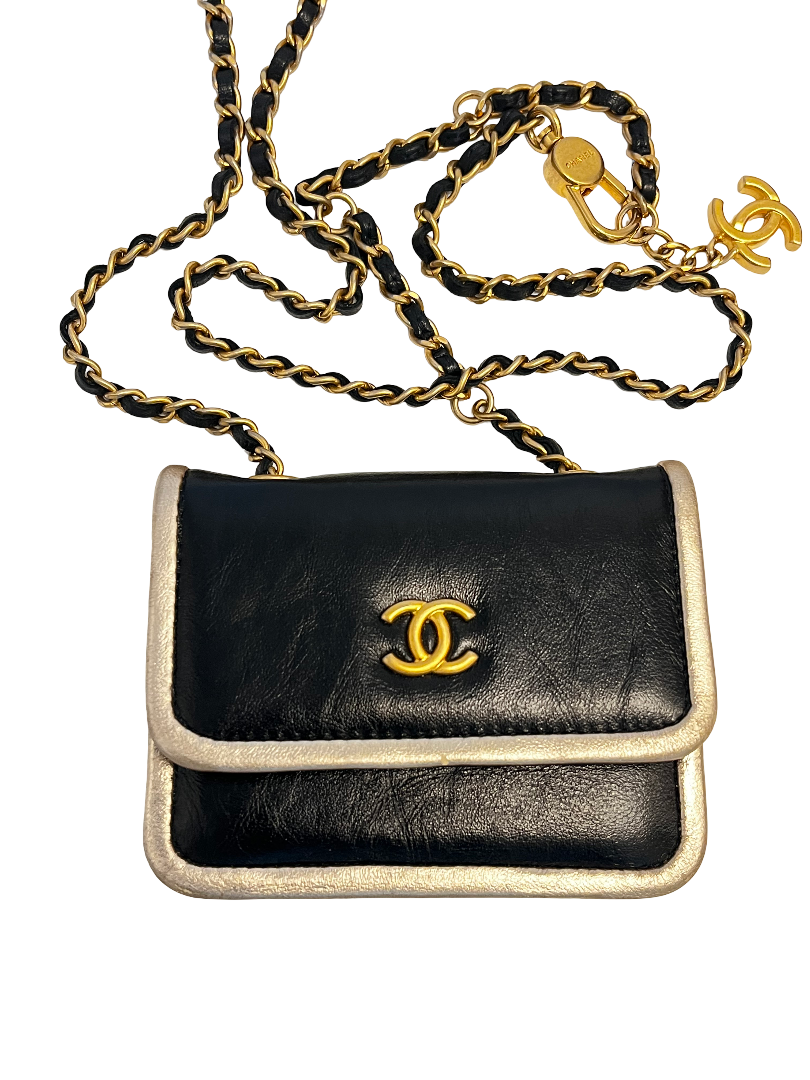 Chanel Golden Frame Mini Chain Wallet leather mini