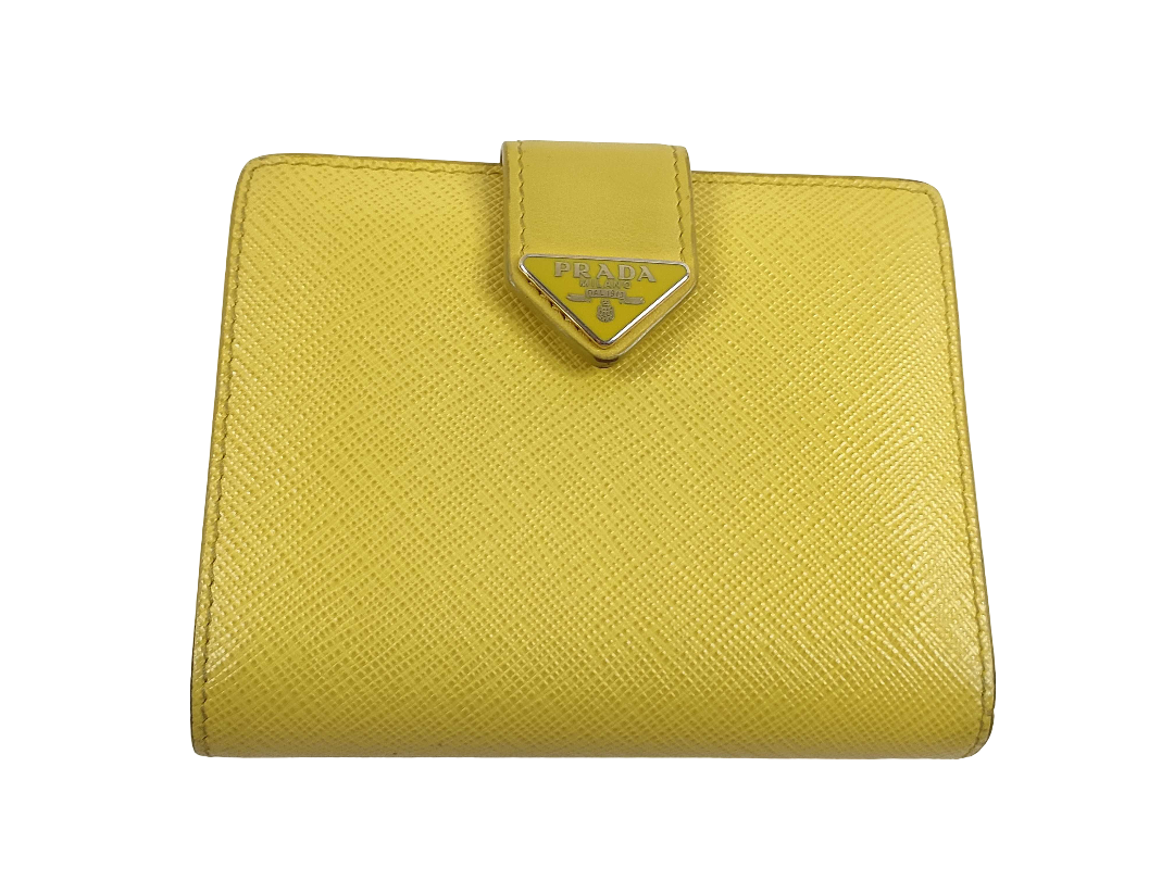 Prada Saffiano bifold Leather Small