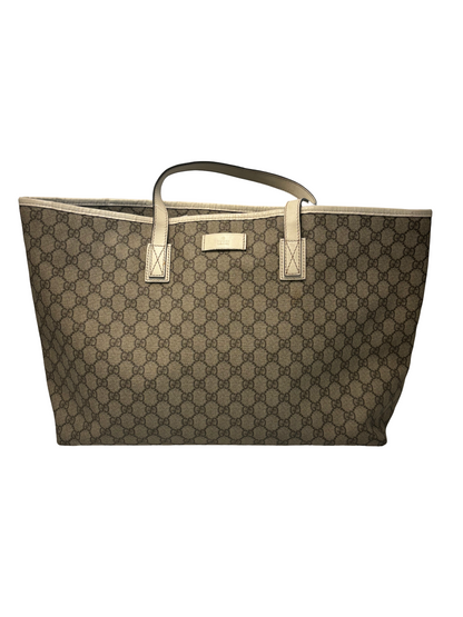 Gucci Plus Tote GG Coated Canvas with Leather Large