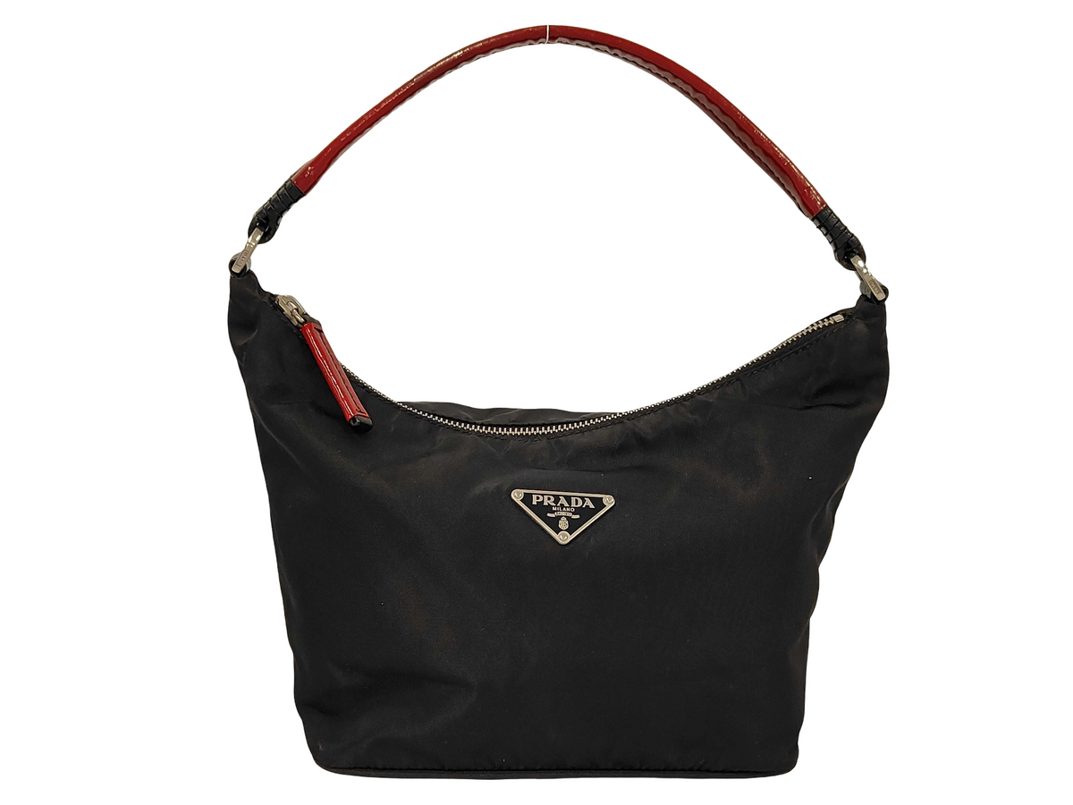 Prada Zip Hobo Nylon & Patent Leather Product Image