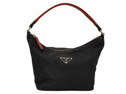 Prada Zip Hobo Nylon & Patent Leather Product Image