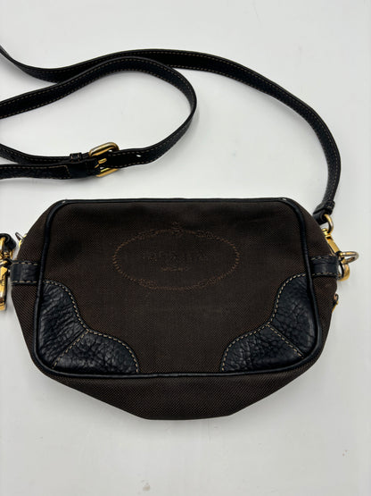 Prada Mini Zip Canvas and Leather Product Image