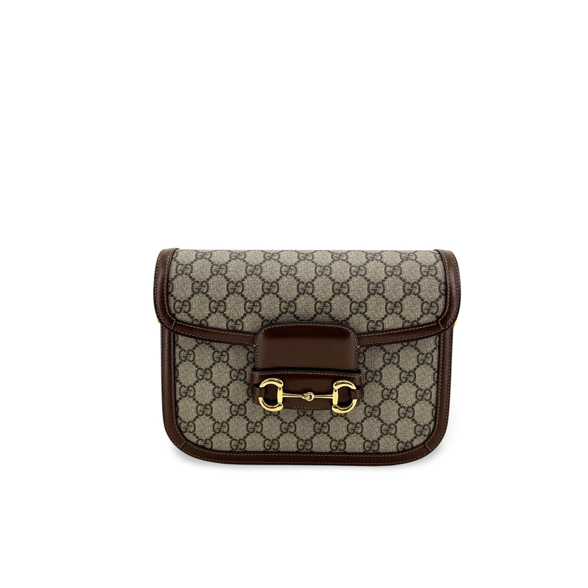 Gucci Horsebit 1955 GG Coated Canvas with Leather Small
