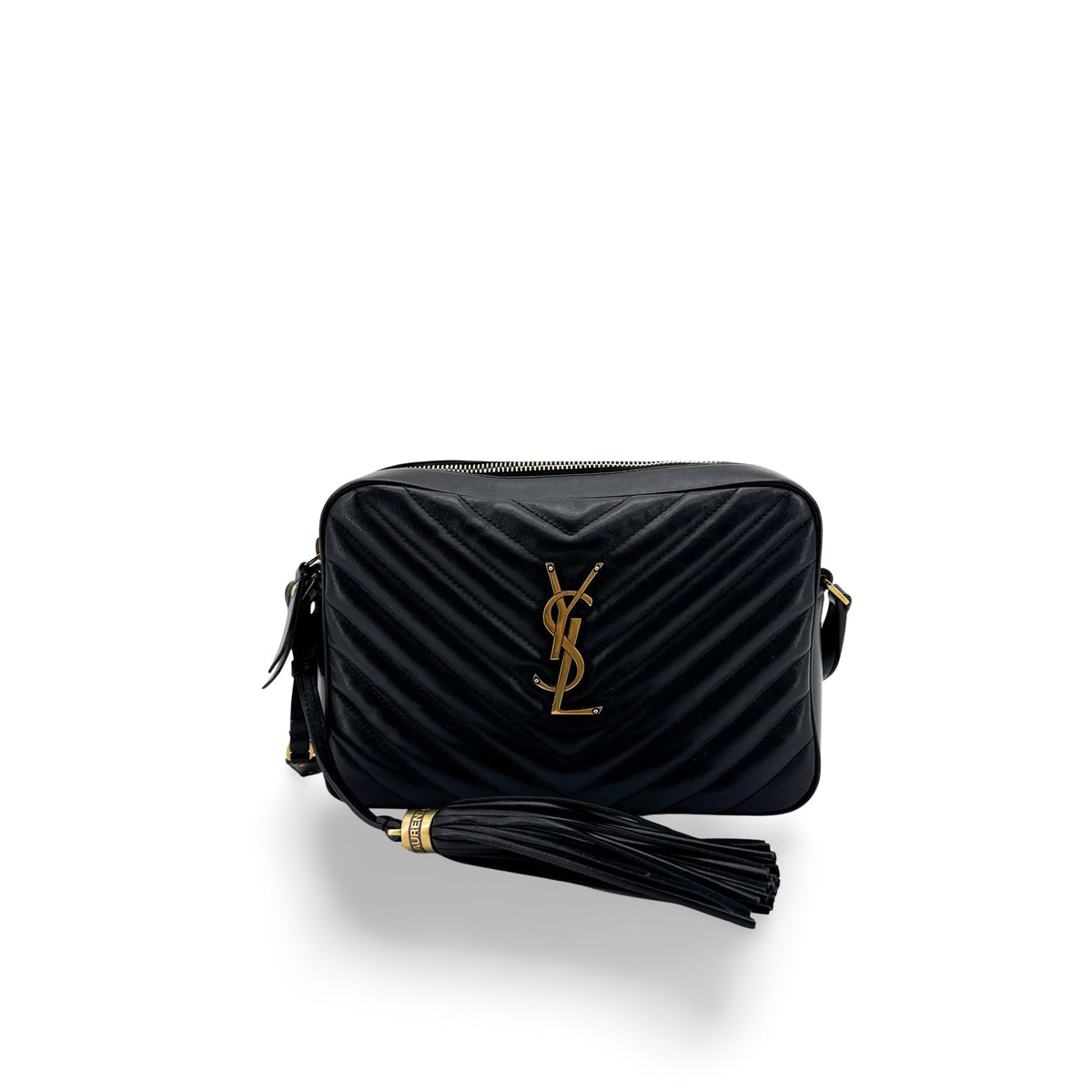 Saint Laurent Lou Camera Matelasse Chevron Leather Small