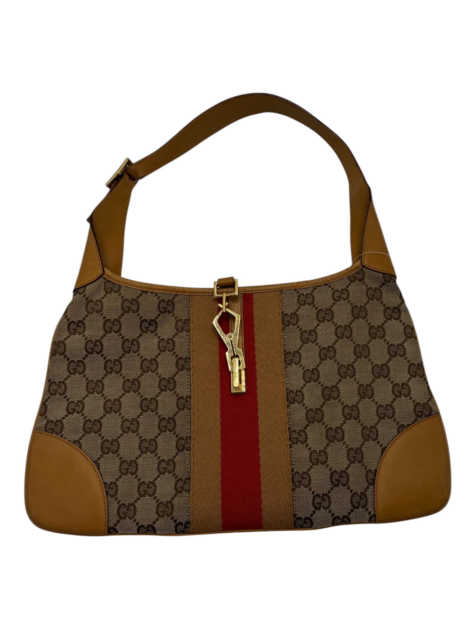 Gucci Vintage Jackie Shoulder Canvas and Leather Product Image