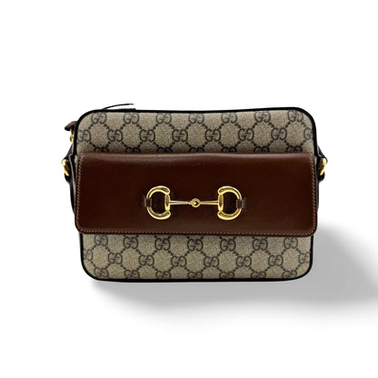 Gucci Horsebit 1955 Camera GG Coated Canvas with Leather Small
