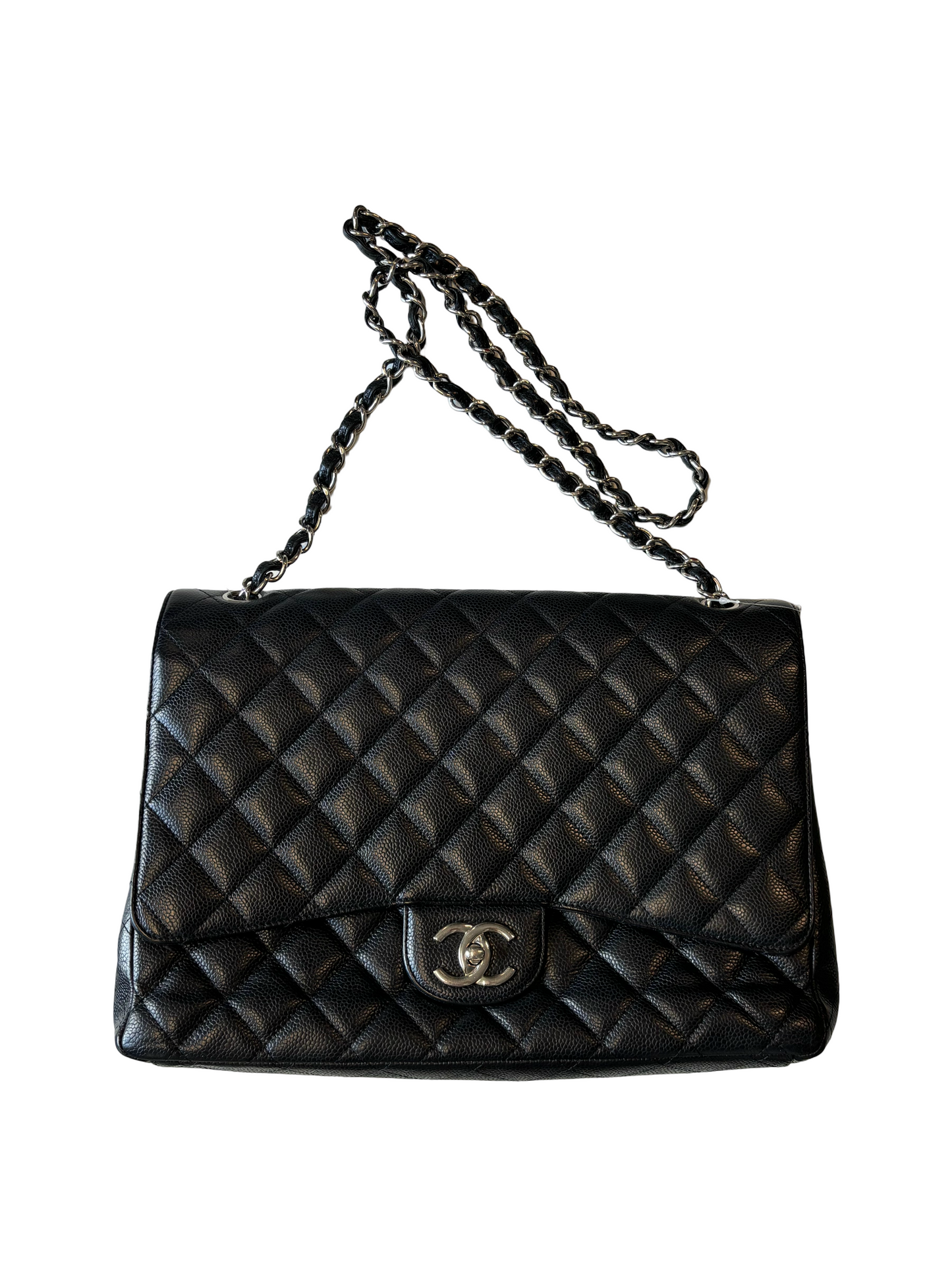 Chanel Timeless - Classic Double Flap Quilted Caviar Maxi 33 x 23 x 10