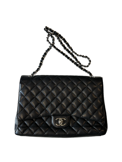 Chanel Timeless - Classic Double Flap Quilted Caviar Maxi 33 x 23 x 10