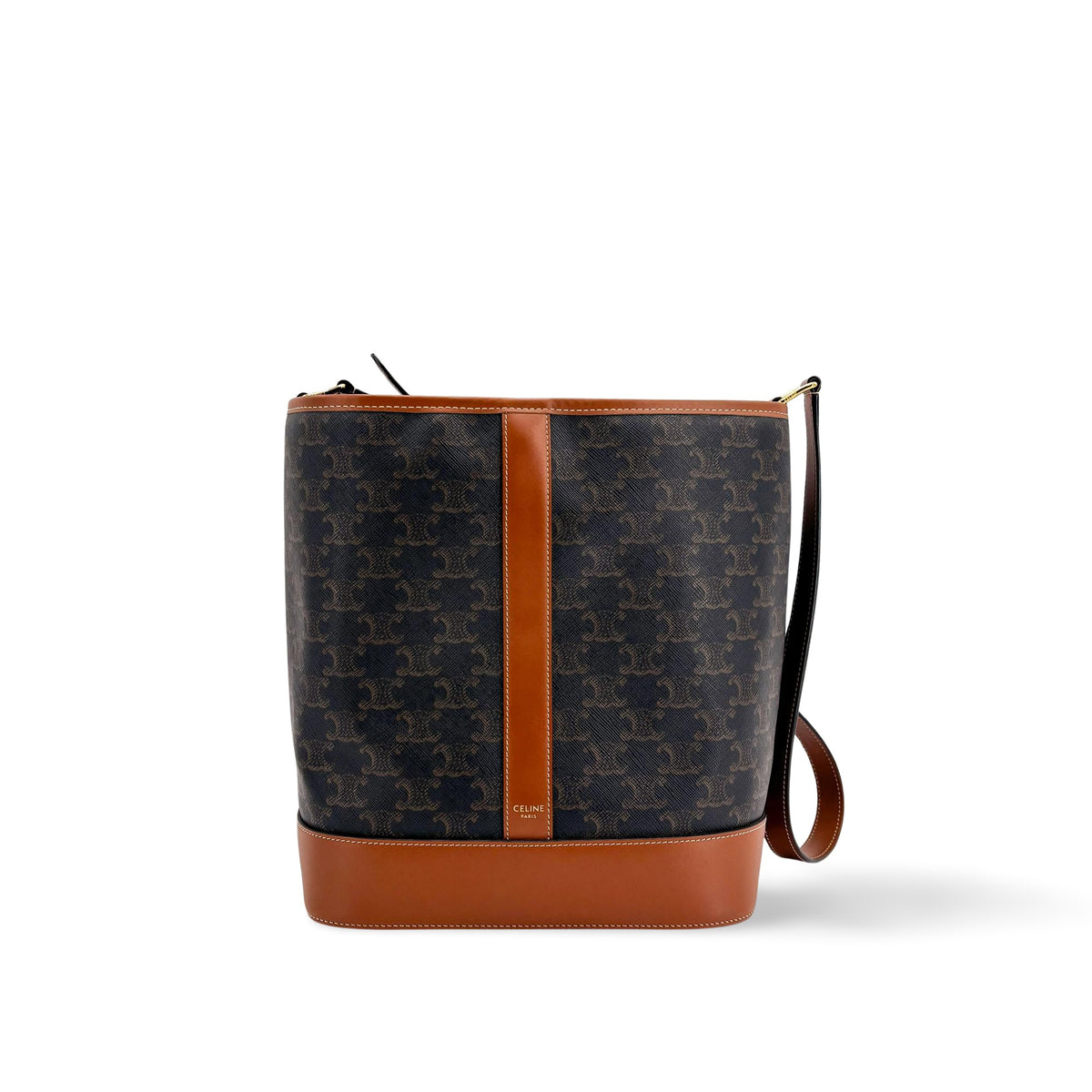 Celine Bucket Triomphe Coated Canvas Medium