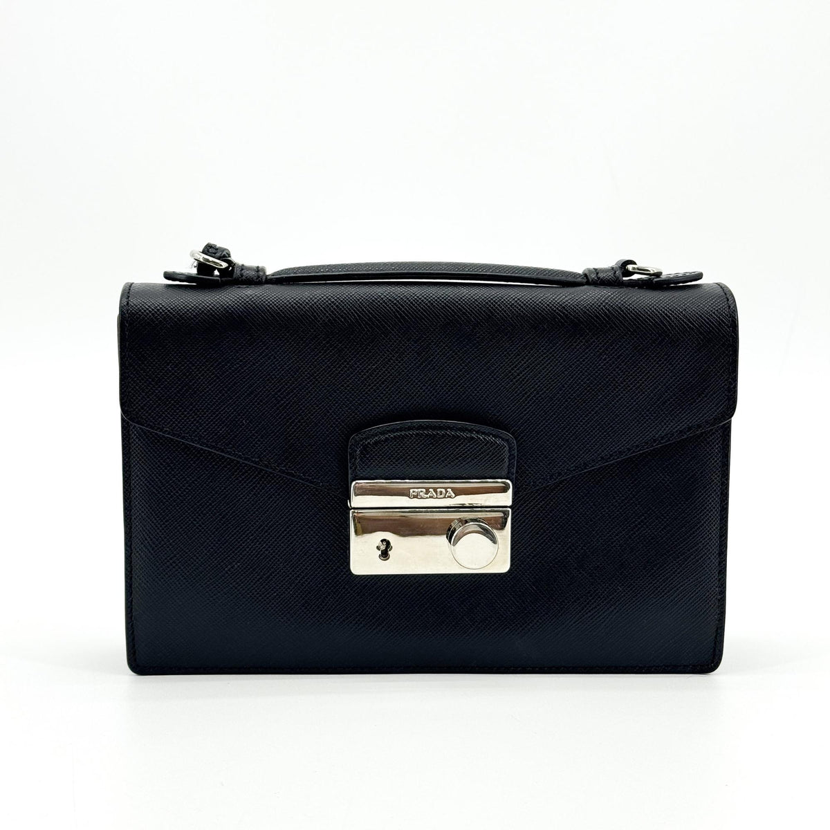 Prada Convertible Sound Vernice Saffiano Leather Mini