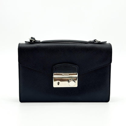 Prada Convertible Sound Vernice Saffiano Leather Mini