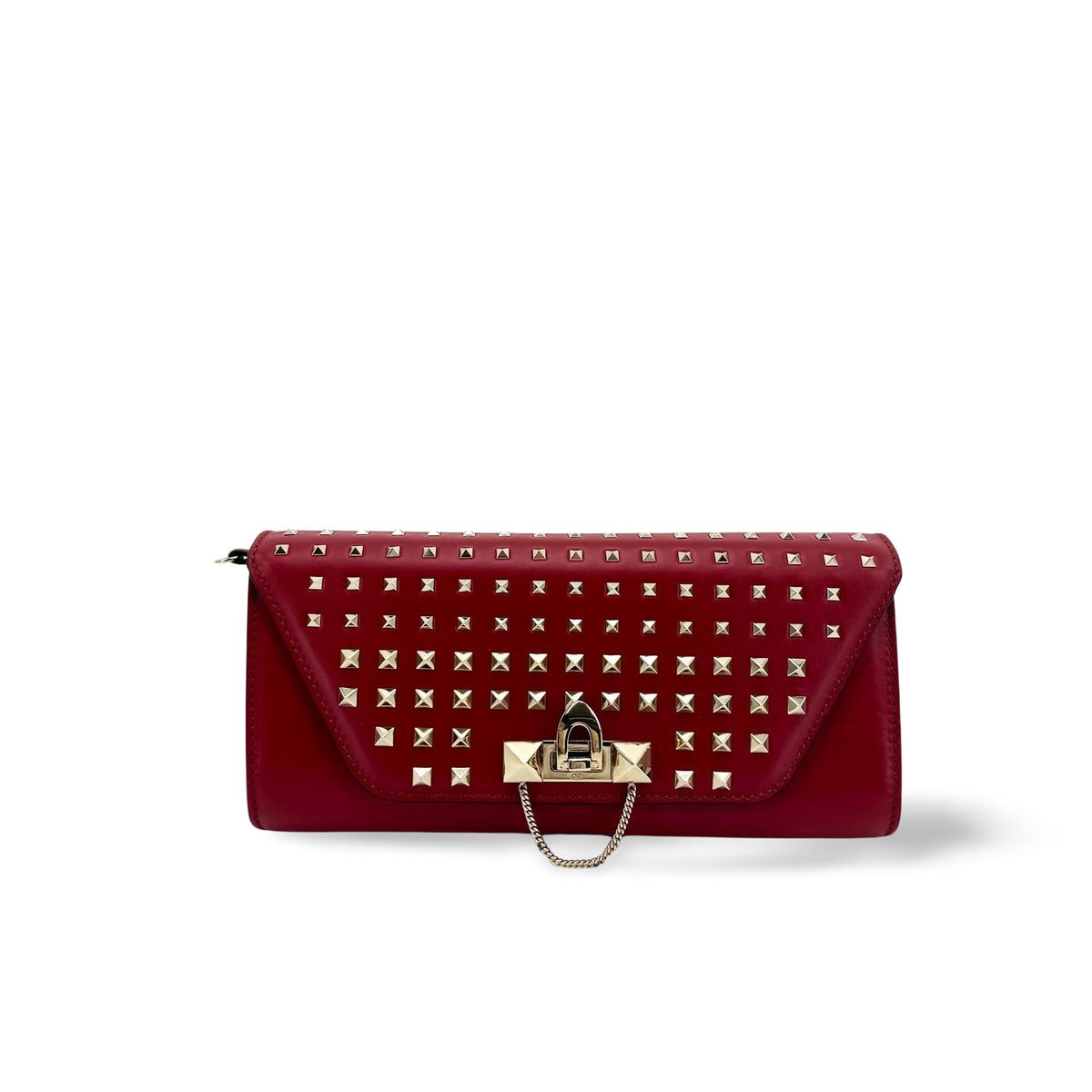 Valentino Garavani Demilune Clutch Studded Leather Product Image