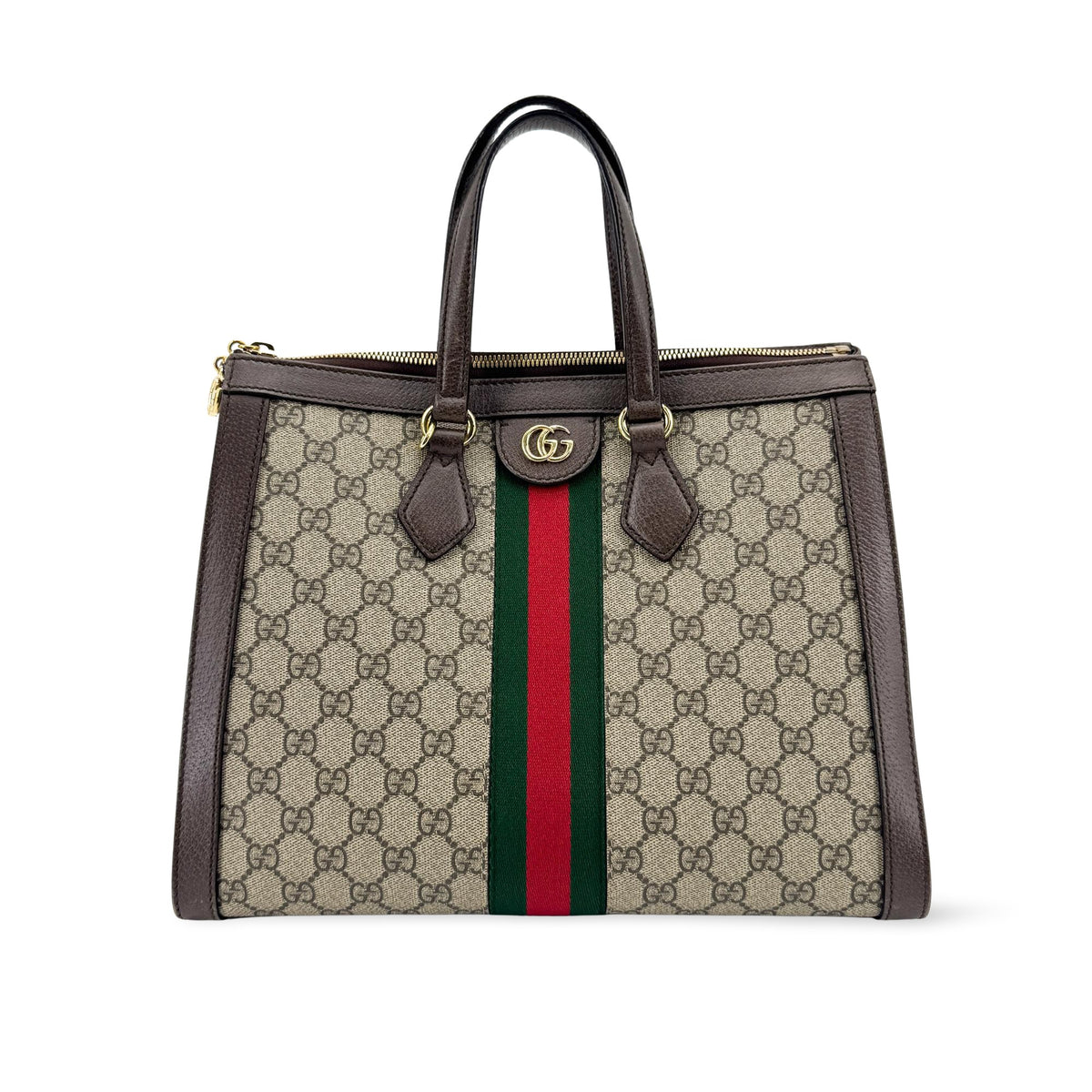 Gucci Ophidia Top Handle GG Coated Canvas Medium