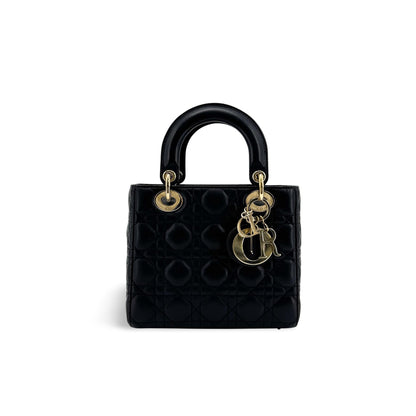 Christian Dior Vintage Lady Dior Cannage Quilt Lambskin Mini
