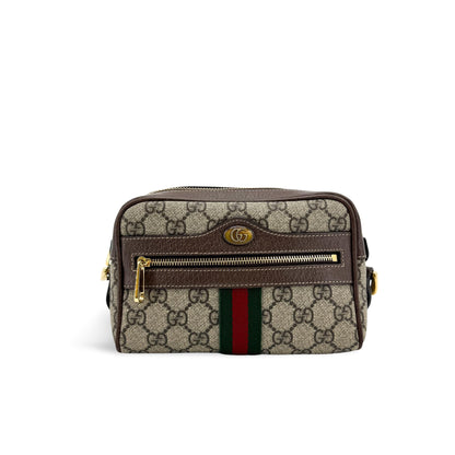 Gucci Ophidia Double Zip GG Coated Canvas Small
